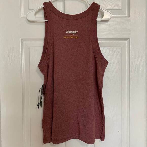 Wrangler x Yellowstone NWT Red Heathered Graphic Tank Small - Picture 5 of 10